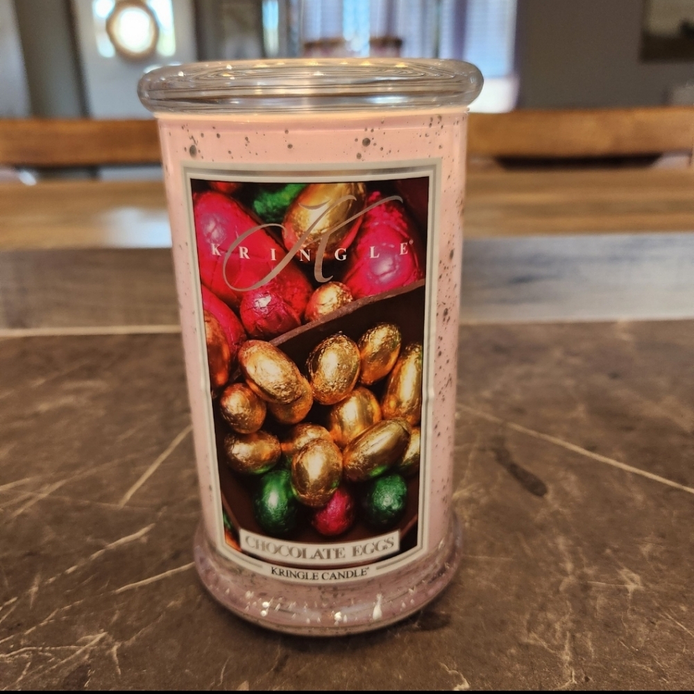 Kringle Chocolate Eggs Large 2 Wick Candle 22oz -Brand New